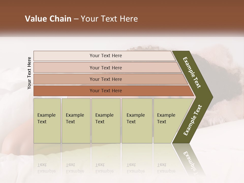 A Woman Laying In Bed With Her Head On Her Pillow PowerPoint Template