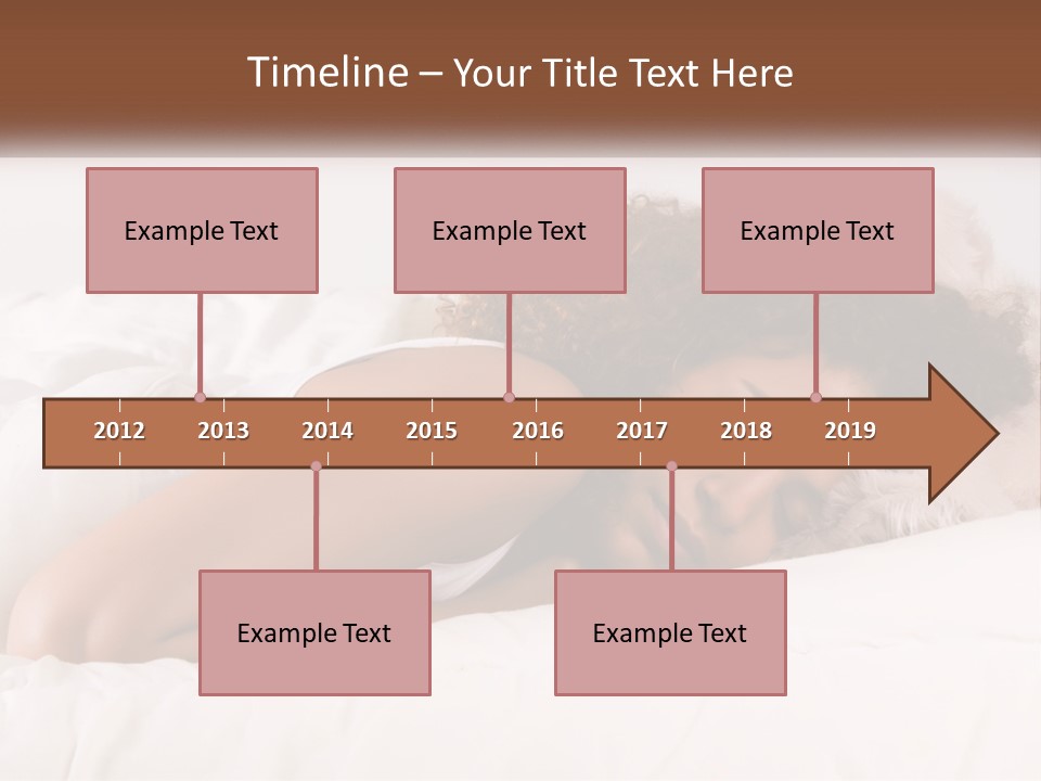 A Woman Laying In Bed With Her Head On Her Pillow PowerPoint Template