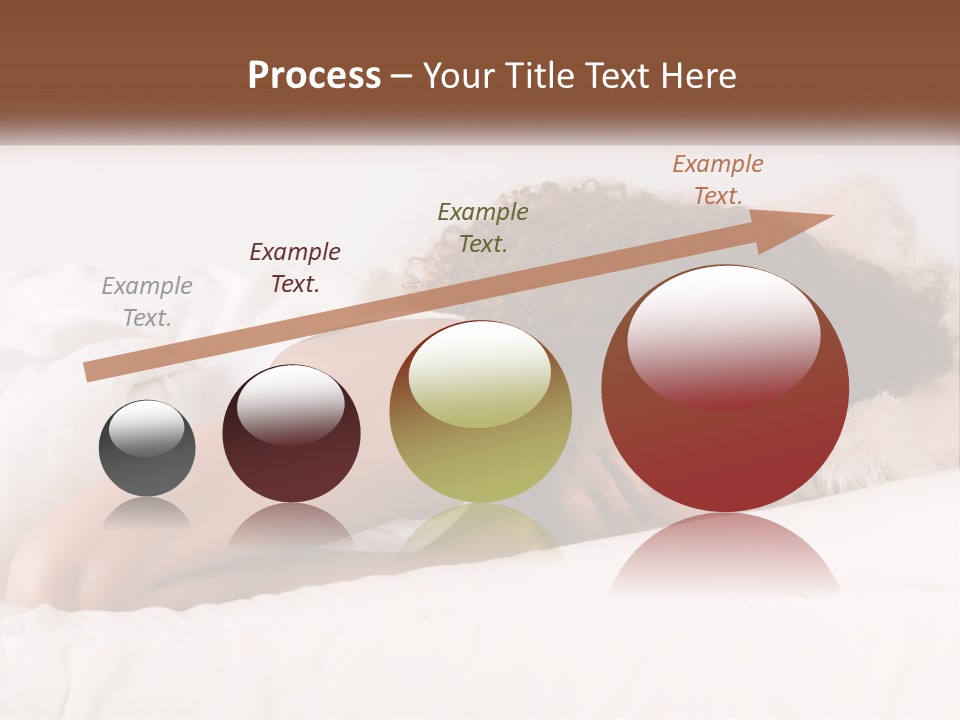 A Woman Laying In Bed With Her Head On Her Pillow PowerPoint Template