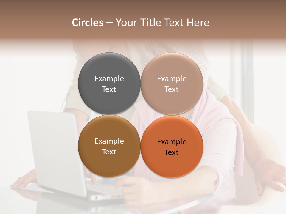 An Elderly Couple Looking At A Laptop Computer PowerPoint Template