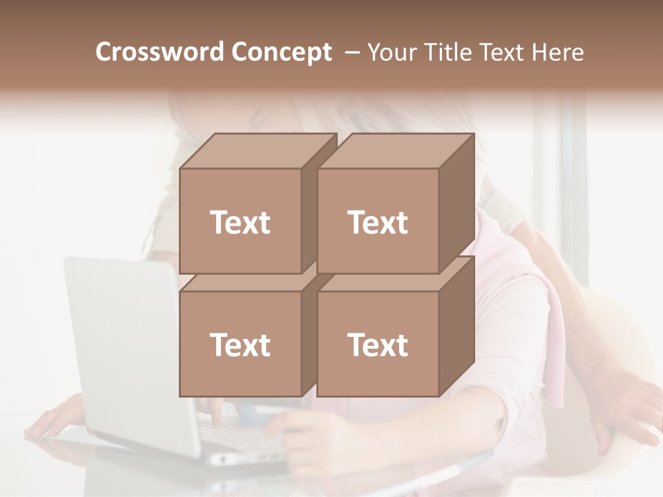 An Elderly Couple Looking At A Laptop Computer PowerPoint Template