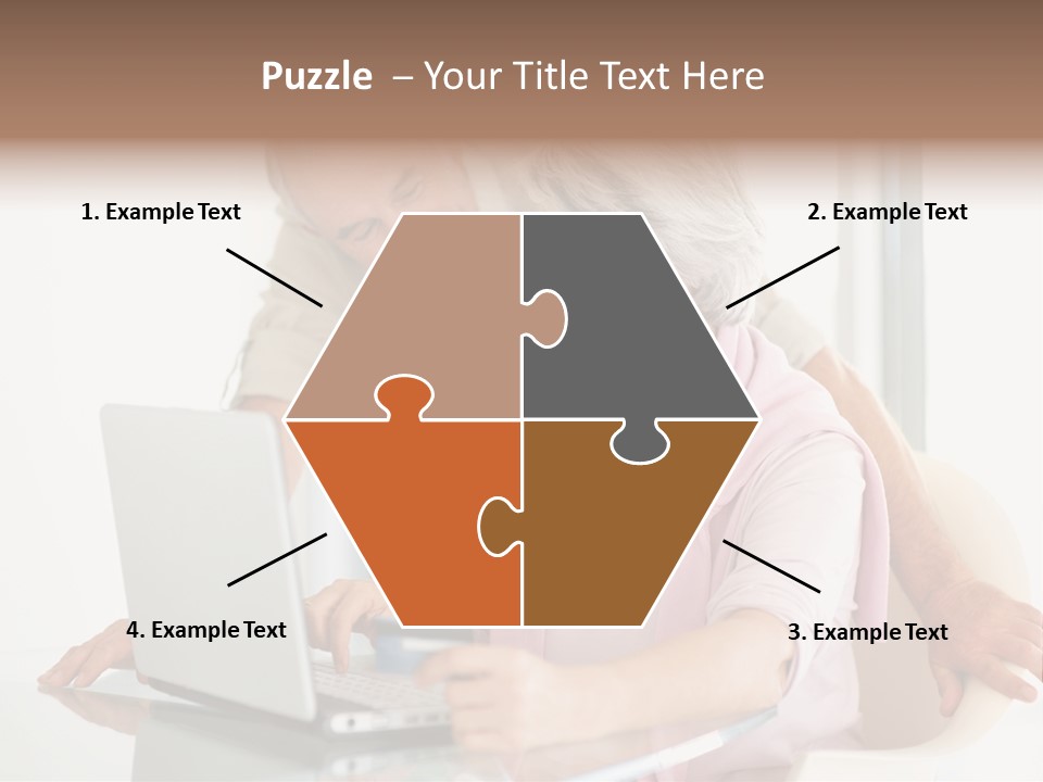 An Elderly Couple Looking At A Laptop Computer PowerPoint Template