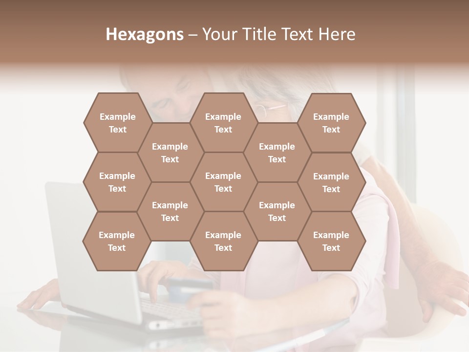 An Elderly Couple Looking At A Laptop Computer PowerPoint Template