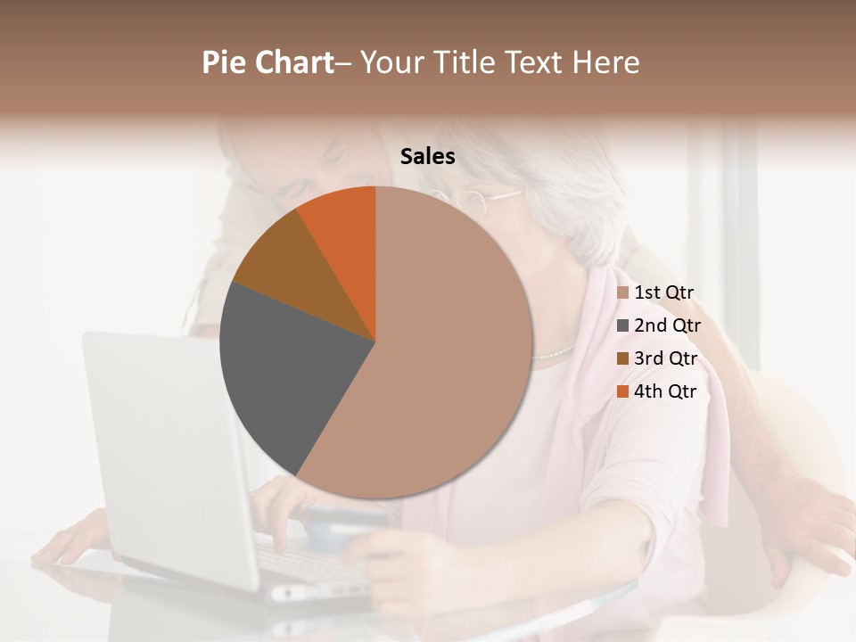 An Elderly Couple Looking At A Laptop Computer PowerPoint Template