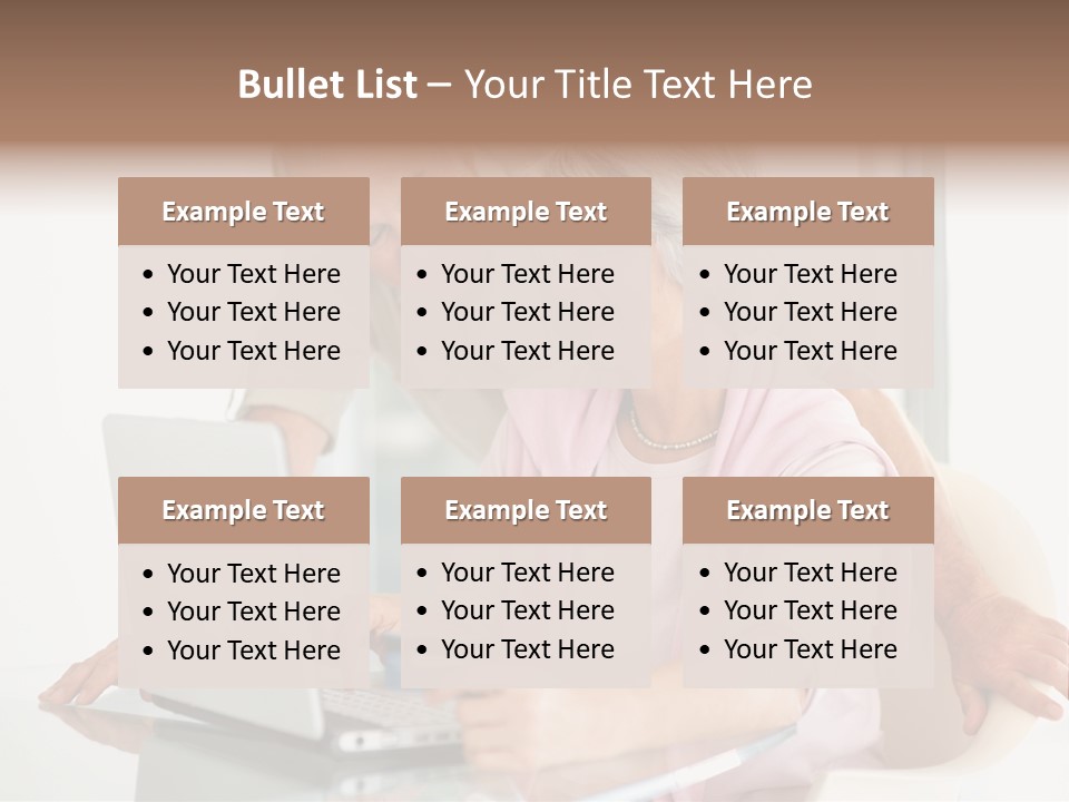 An Elderly Couple Looking At A Laptop Computer PowerPoint Template