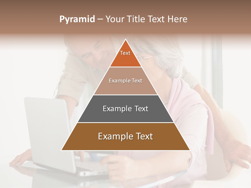 An Elderly Couple Looking At A Laptop Computer PowerPoint Template