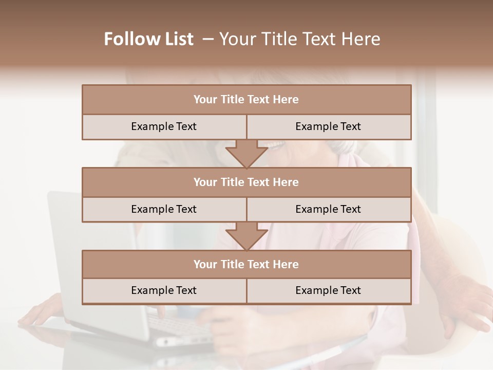 An Elderly Couple Looking At A Laptop Computer PowerPoint Template