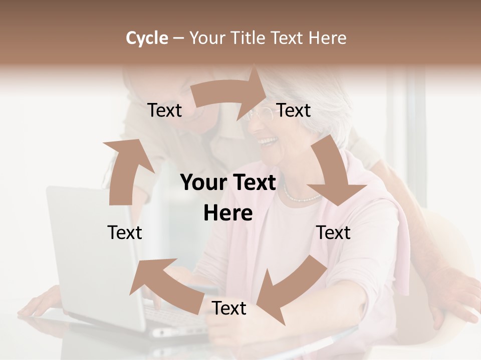 An Elderly Couple Looking At A Laptop Computer PowerPoint Template