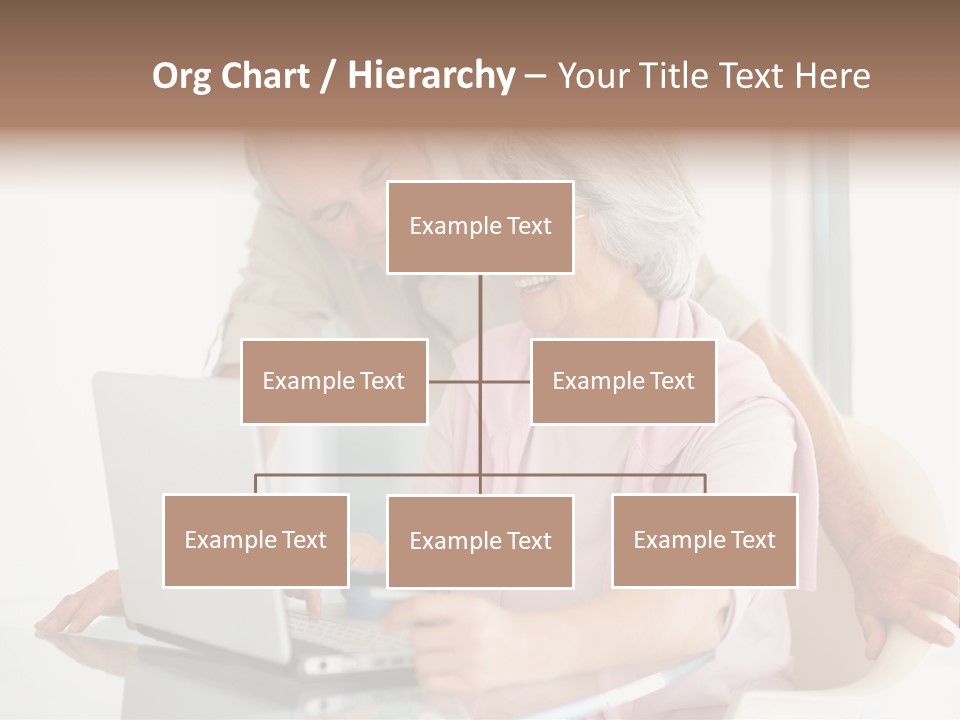 An Elderly Couple Looking At A Laptop Computer PowerPoint Template