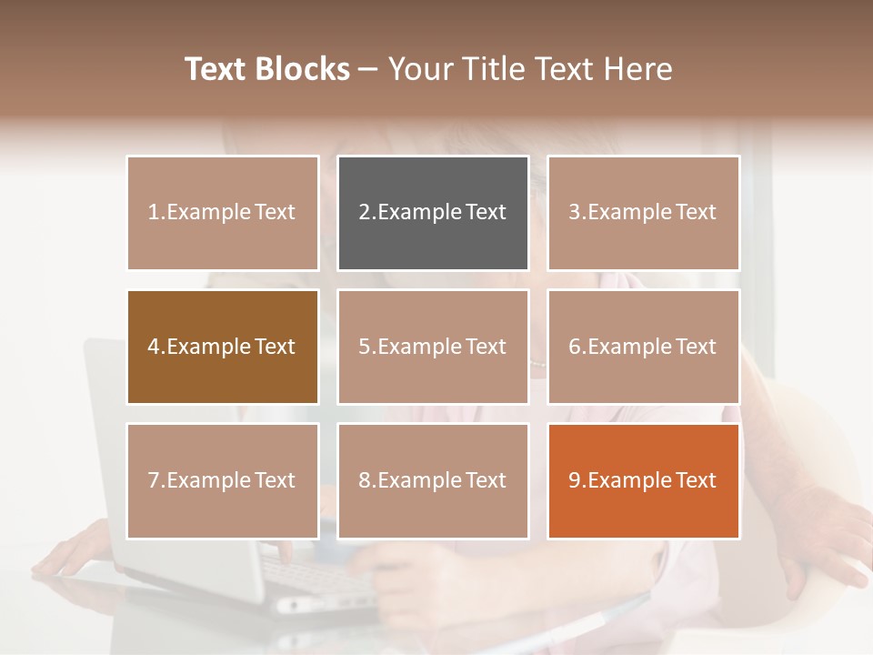 An Elderly Couple Looking At A Laptop Computer PowerPoint Template