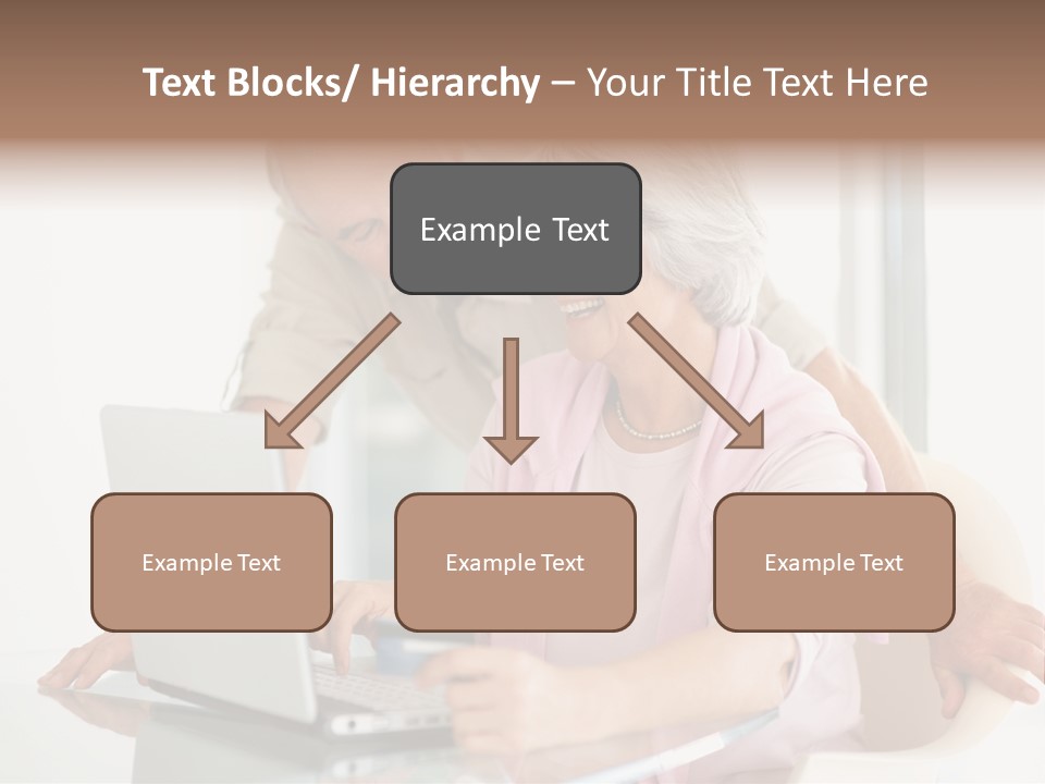 An Elderly Couple Looking At A Laptop Computer PowerPoint Template
