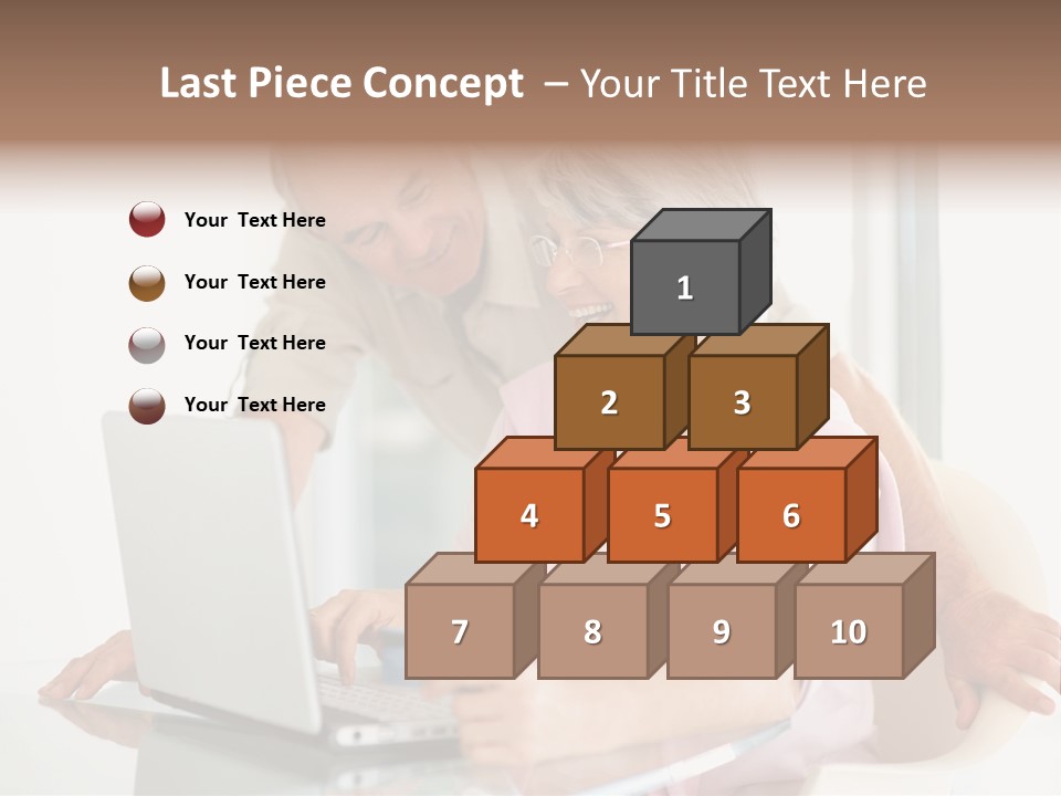 An Elderly Couple Looking At A Laptop Computer PowerPoint Template