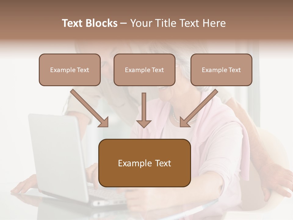 An Elderly Couple Looking At A Laptop Computer PowerPoint Template