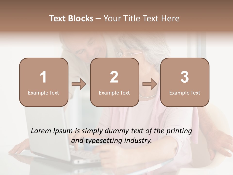 An Elderly Couple Looking At A Laptop Computer PowerPoint Template