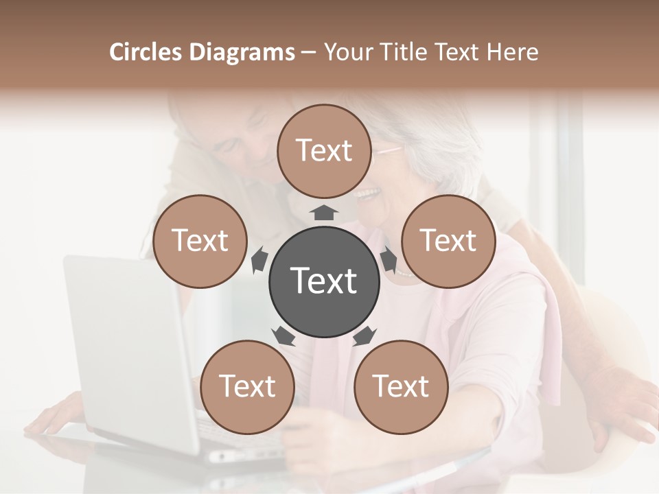 An Elderly Couple Looking At A Laptop Computer PowerPoint Template