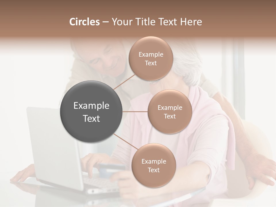 An Elderly Couple Looking At A Laptop Computer PowerPoint Template