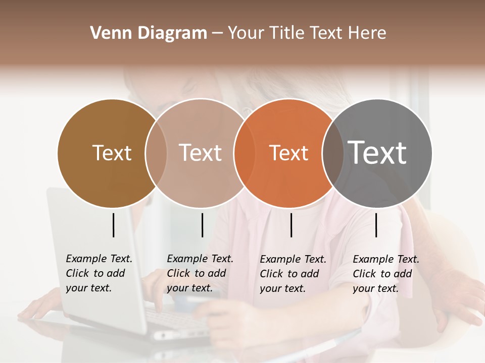 An Elderly Couple Looking At A Laptop Computer PowerPoint Template