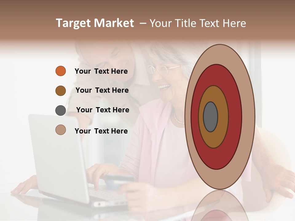 An Elderly Couple Looking At A Laptop Computer PowerPoint Template