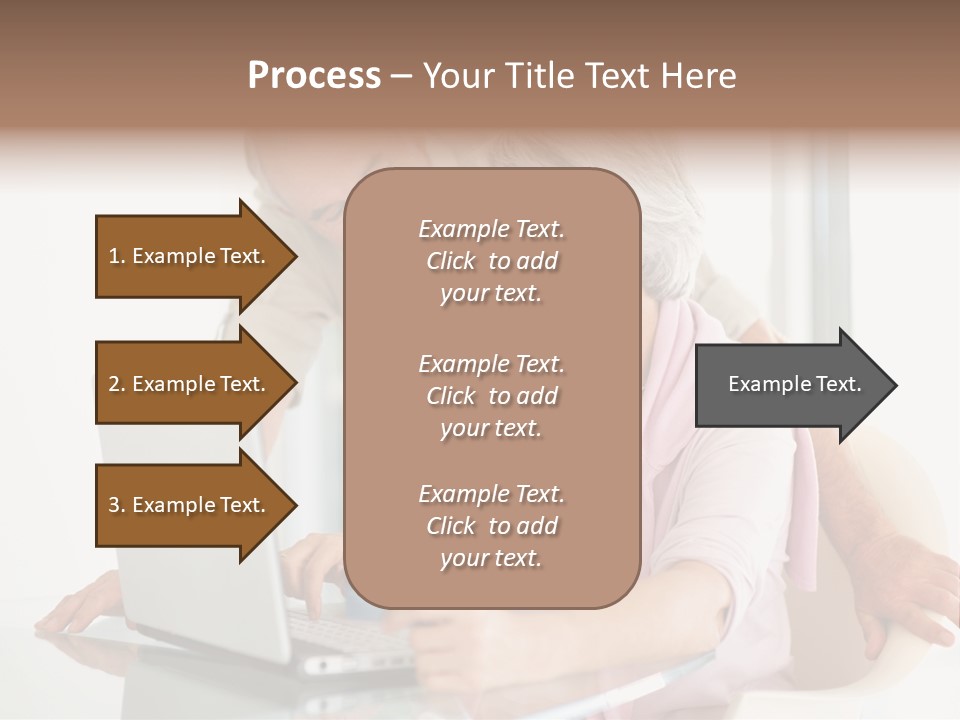 An Elderly Couple Looking At A Laptop Computer PowerPoint Template