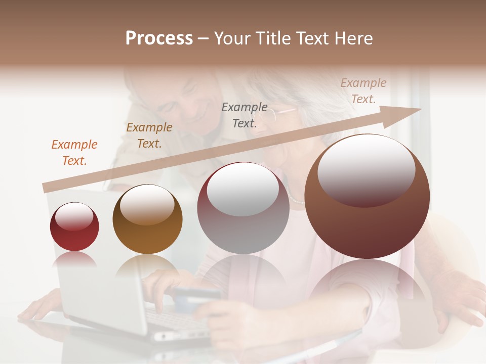 An Elderly Couple Looking At A Laptop Computer PowerPoint Template