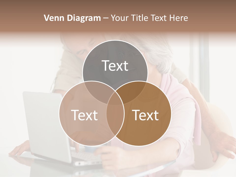 An Elderly Couple Looking At A Laptop Computer PowerPoint Template