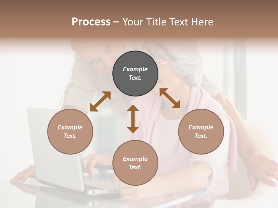 An Elderly Couple Looking At A Laptop Computer PowerPoint Template