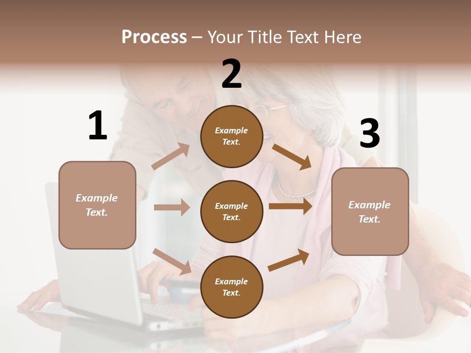 An Elderly Couple Looking At A Laptop Computer PowerPoint Template