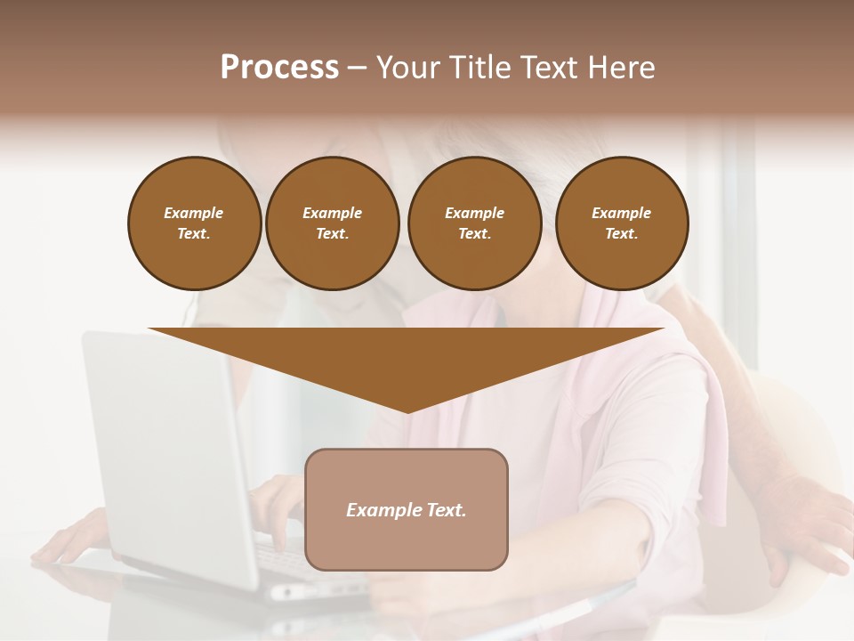An Elderly Couple Looking At A Laptop Computer PowerPoint Template
