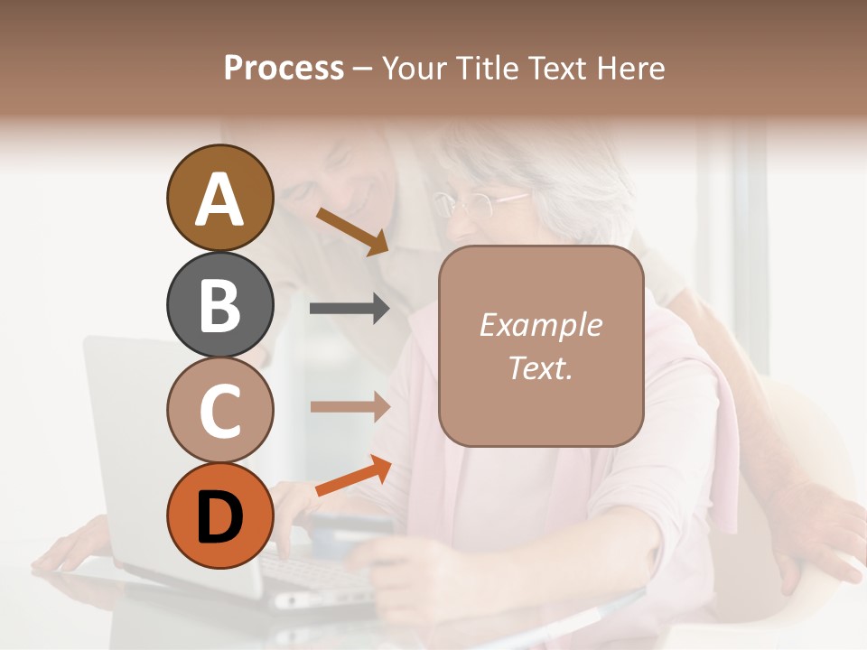 An Elderly Couple Looking At A Laptop Computer PowerPoint Template