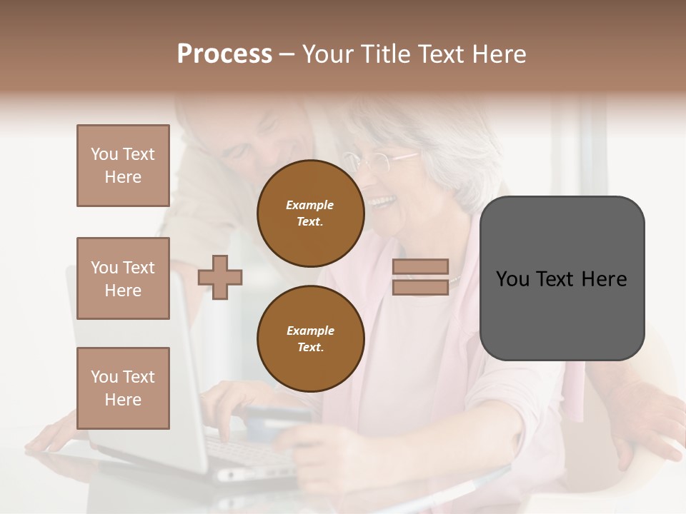 An Elderly Couple Looking At A Laptop Computer PowerPoint Template