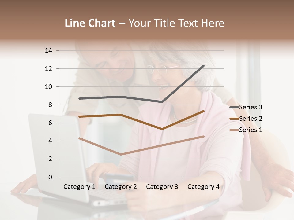 An Elderly Couple Looking At A Laptop Computer PowerPoint Template