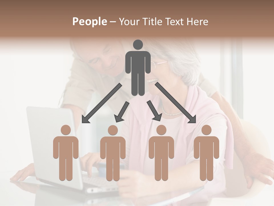 An Elderly Couple Looking At A Laptop Computer PowerPoint Template