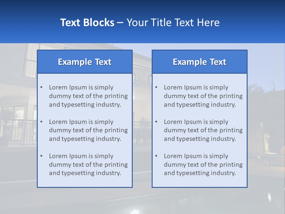 Hut Built Vacations PowerPoint Template