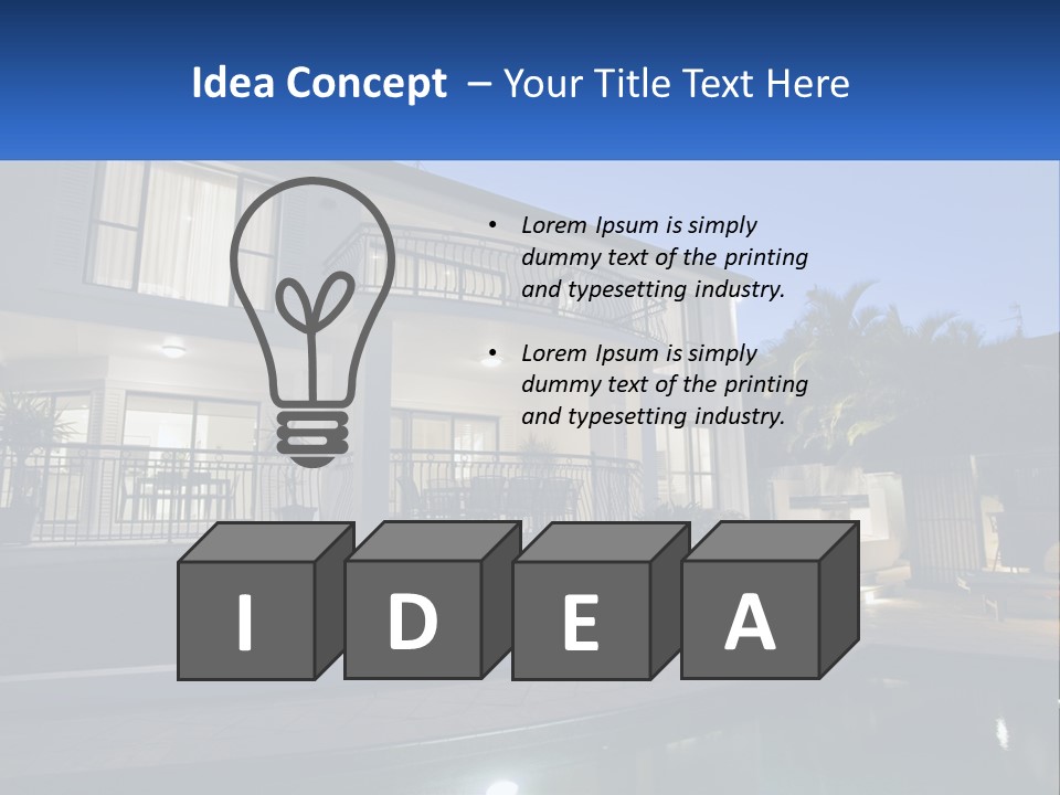 Hut Built Vacations PowerPoint Template