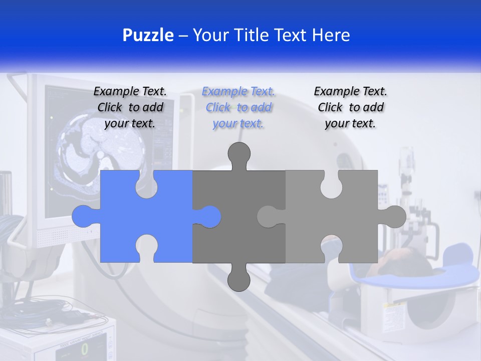 A Man Laying In A Hospital Bed In Front Of A Monitor PowerPoint Template
