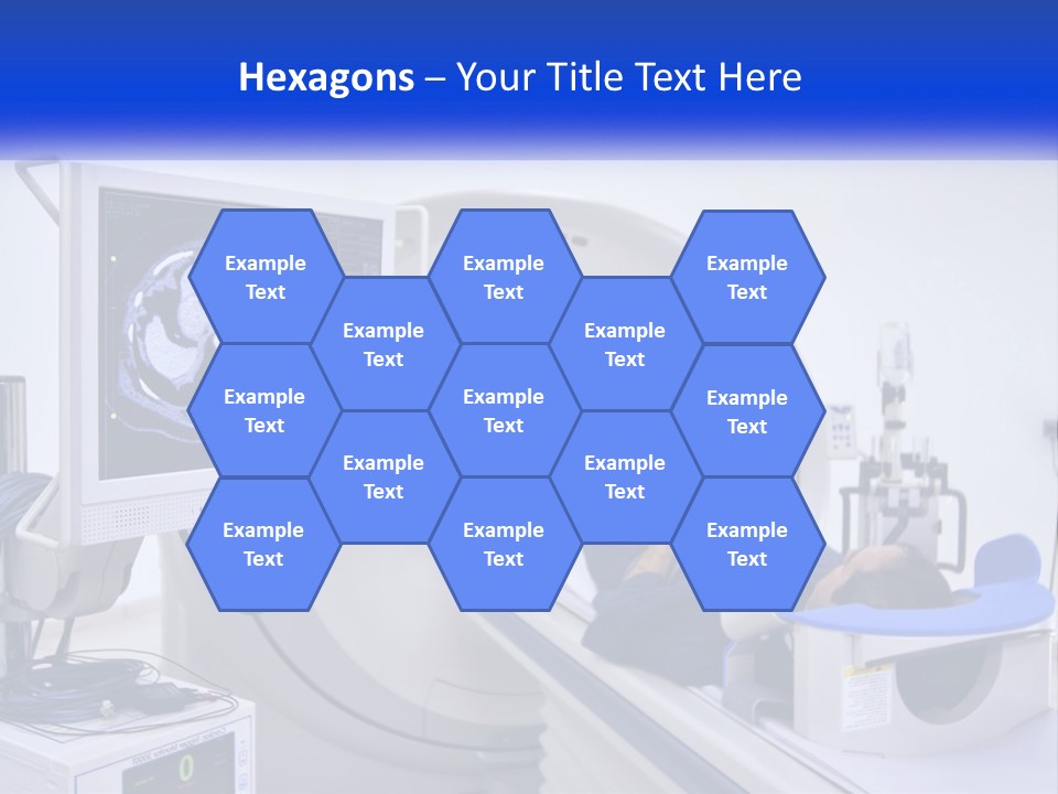 A Man Laying In A Hospital Bed In Front Of A Monitor PowerPoint Template