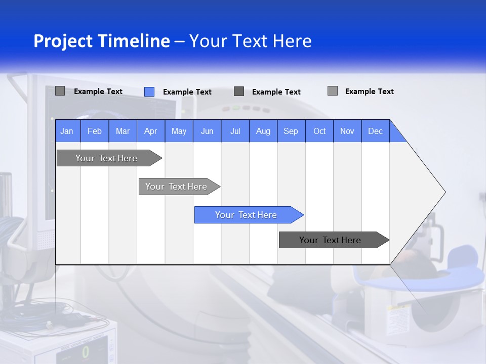 A Man Laying In A Hospital Bed In Front Of A Monitor PowerPoint Template