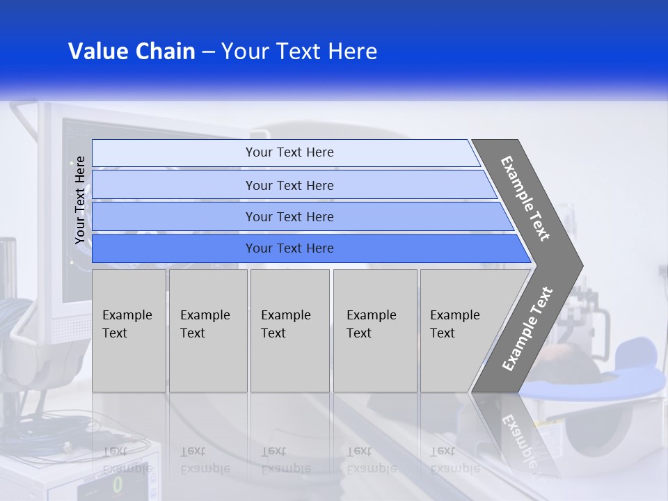 A Man Laying In A Hospital Bed In Front Of A Monitor PowerPoint Template
