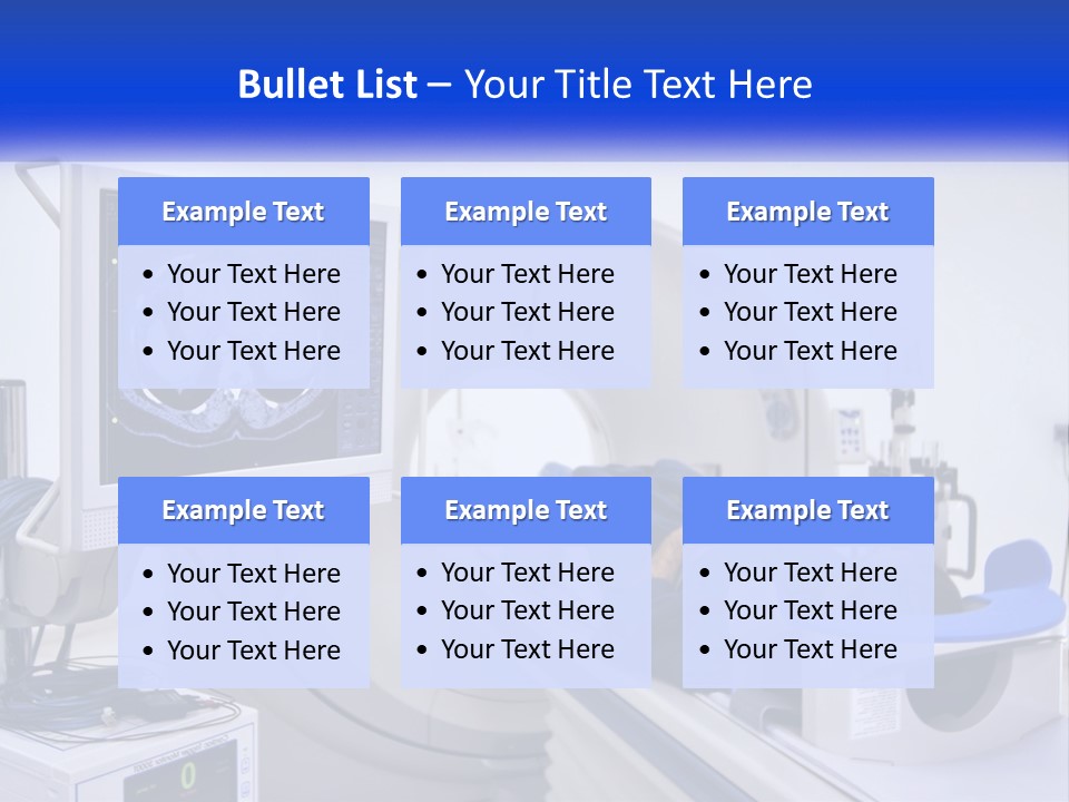 A Man Laying In A Hospital Bed In Front Of A Monitor PowerPoint Template