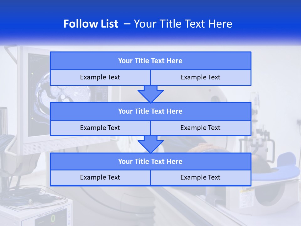 A Man Laying In A Hospital Bed In Front Of A Monitor PowerPoint Template