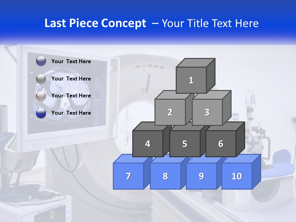 A Man Laying In A Hospital Bed In Front Of A Monitor PowerPoint Template