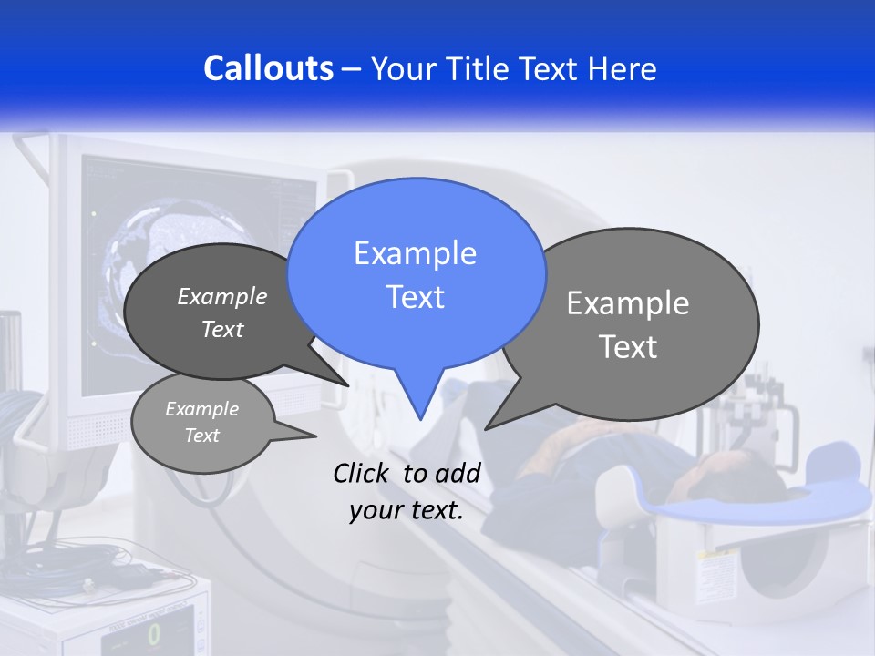 A Man Laying In A Hospital Bed In Front Of A Monitor PowerPoint Template