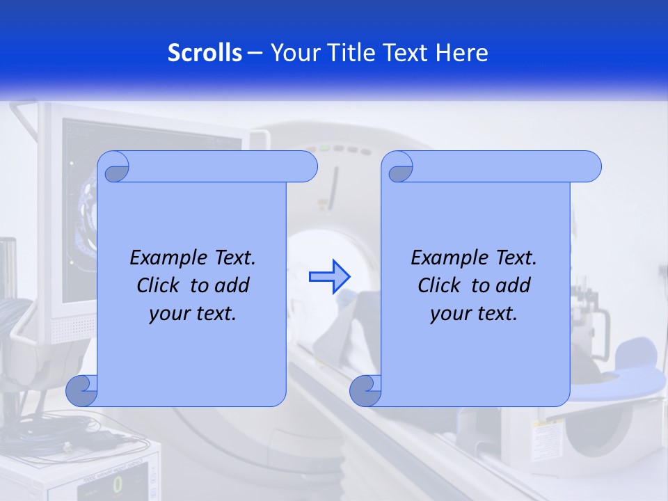 A Man Laying In A Hospital Bed In Front Of A Monitor PowerPoint Template