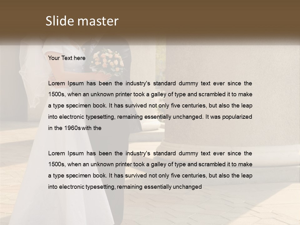 Husband Touching Family PowerPoint Template