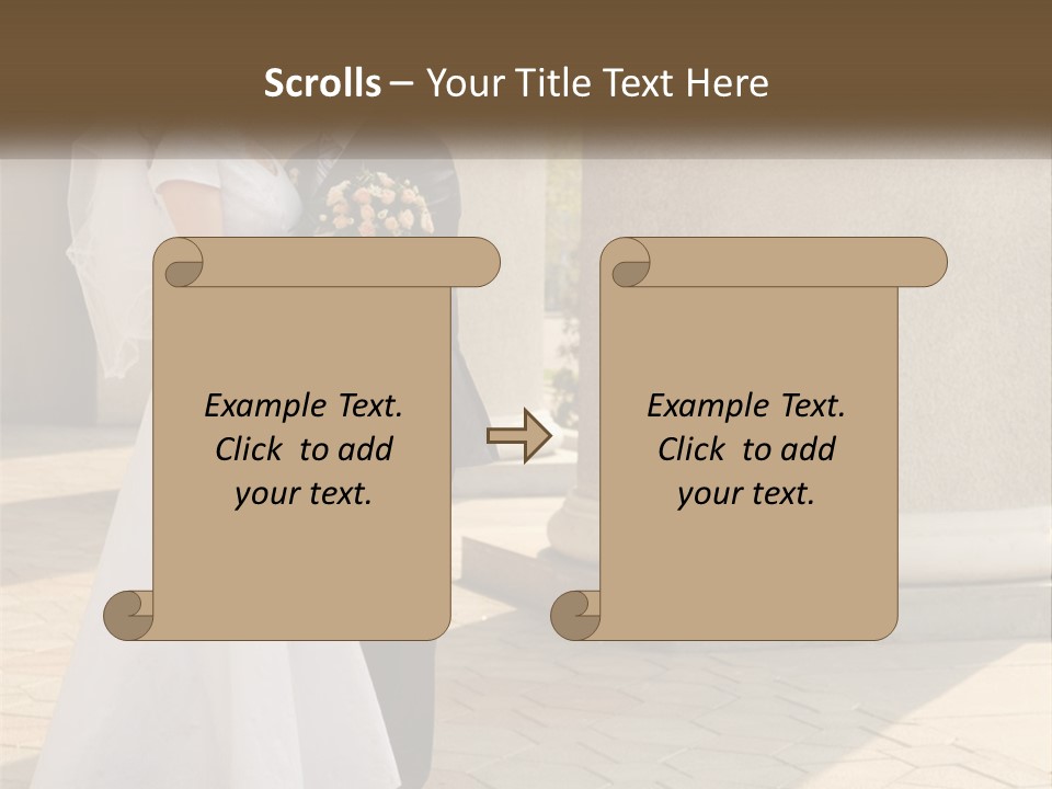 Husband Touching Family PowerPoint Template