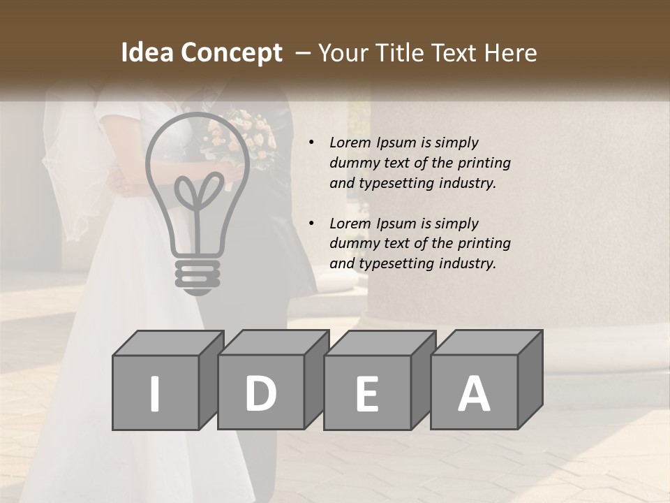 Husband Touching Family PowerPoint Template