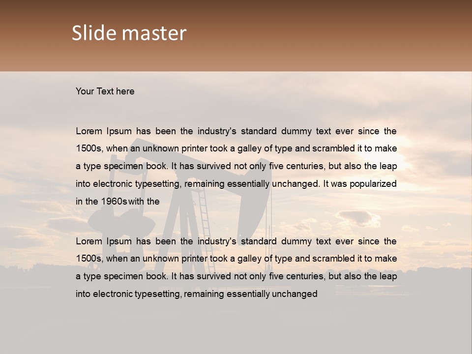 Drill Gas Crude PowerPoint Template