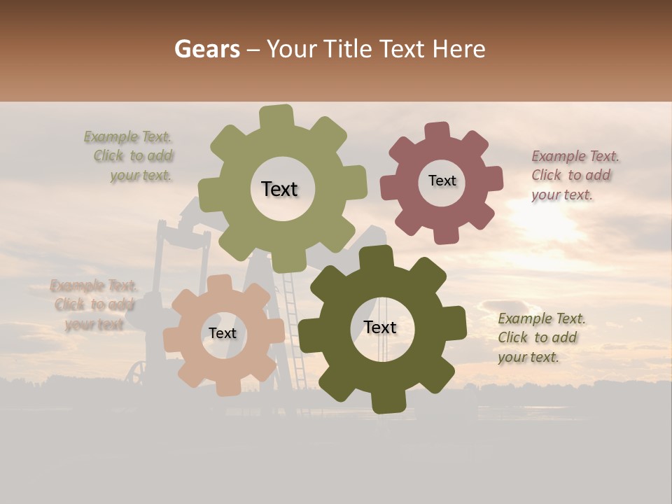 Drill Gas Crude PowerPoint Template