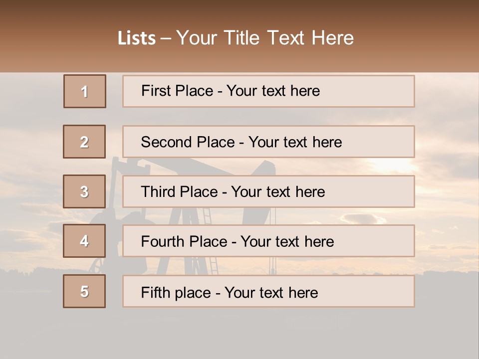 Drill Gas Crude PowerPoint Template