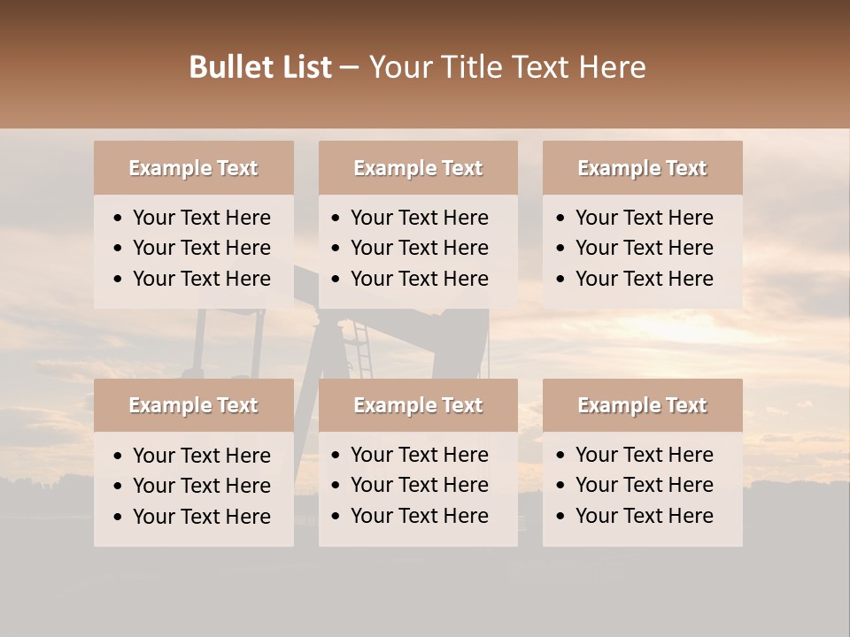 Drill Gas Crude PowerPoint Template